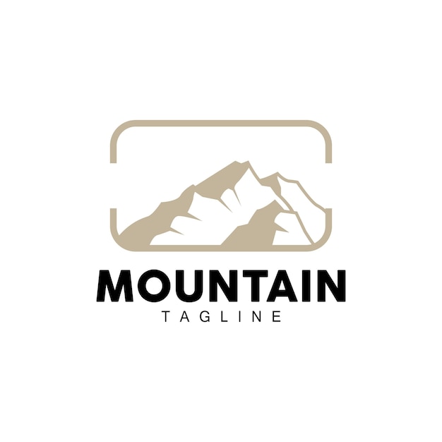 Mountain Logo Nature Landscape View Design Climbers And Adventure Template Illustration