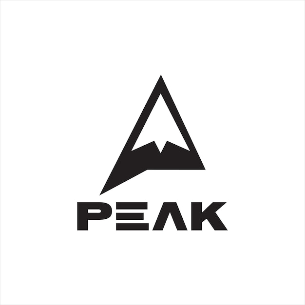 mountain logo peak vector