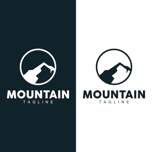 Mountain Logo Simple Illustration Silhouette Template Vector Design