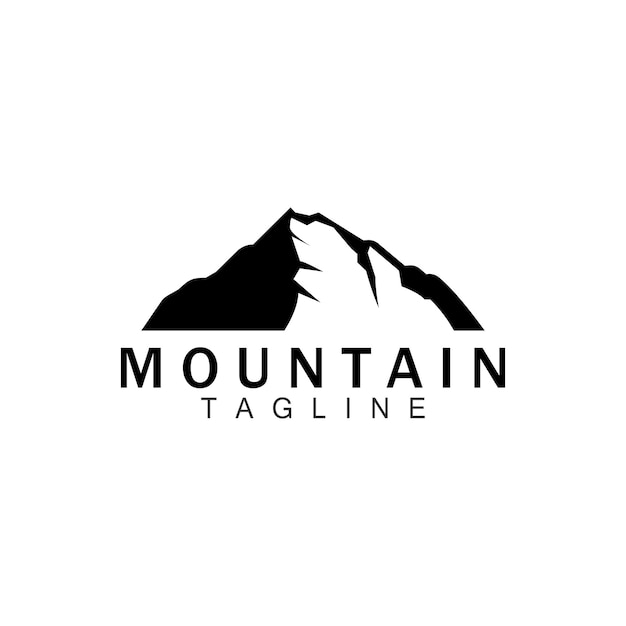 Mountain Logo Simple Silhouette Design Nature Landscape Vector Icon Illustration Template