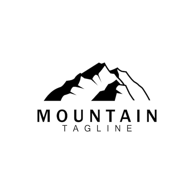 Mountain Logo Simple Silhouette Design Nature Landscape Vector Icon Illustration Template