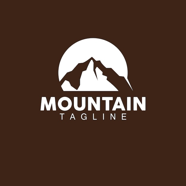 Mountain Logo Simple Silhouette Design Nature Landscape Vector Icon Illustration Template