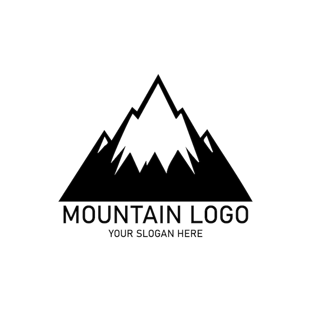 Mountain logo template design minimalist