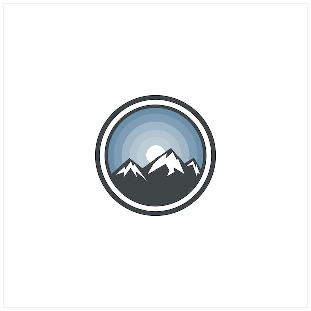 Mountain logo template vector illustration design