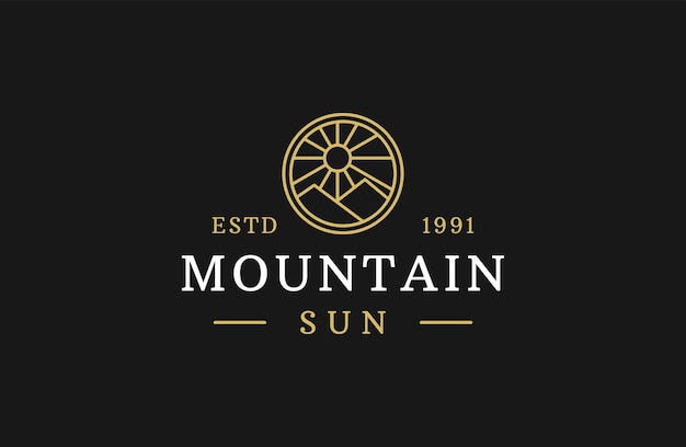 Mountain logo template vector illustration design