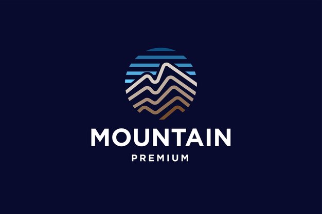 Mountain logo vector icon illustration Premium Vector