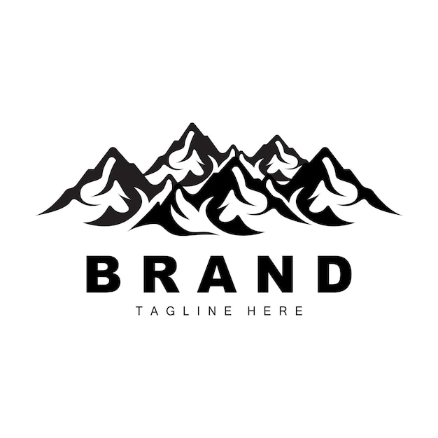 Mountain Logo Vector Mountain Climbing Adventure Design For Climbing Climbing Equipment And Brand With Mountain Logo