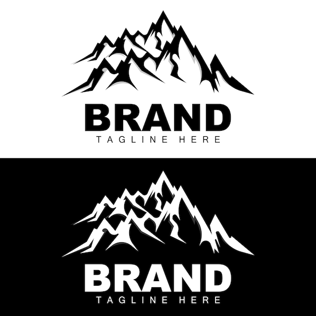 Mountain Logo Vector Mountain Climbing Adventure Design For Climbing Climbing Equipment And Brand With Mountain Logo