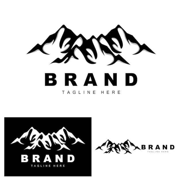 Mountain Logo Vector Mountain Climbing Adventure Design For Climbing Climbing Equipment And Brand With Mountain Logo