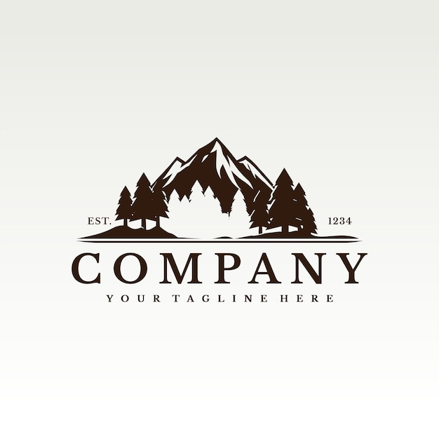 Mountain logo vector premium