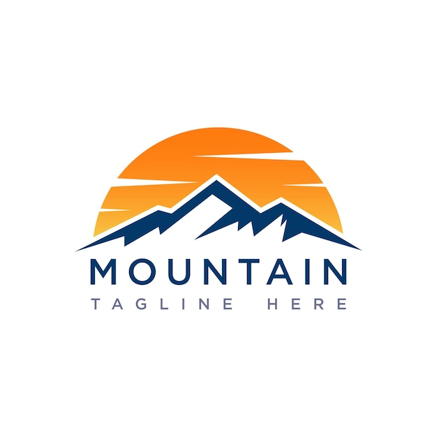 Mountain logo vector simple and modern concept