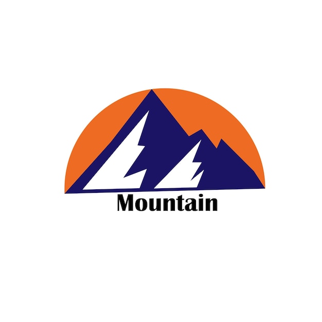 A mountain logo with the word mountain on it