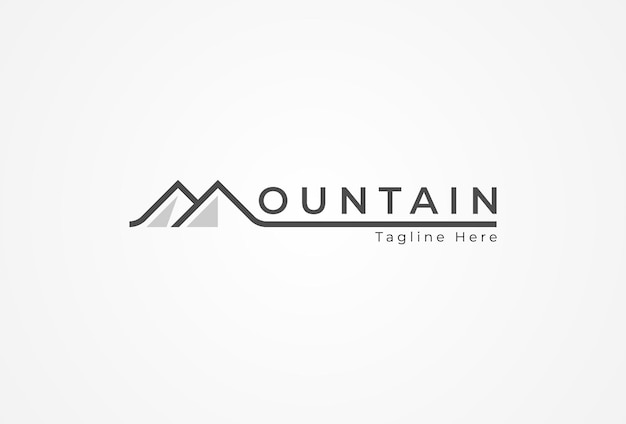 Mountain logotype letter M with mountain combination usable for brand and company logos