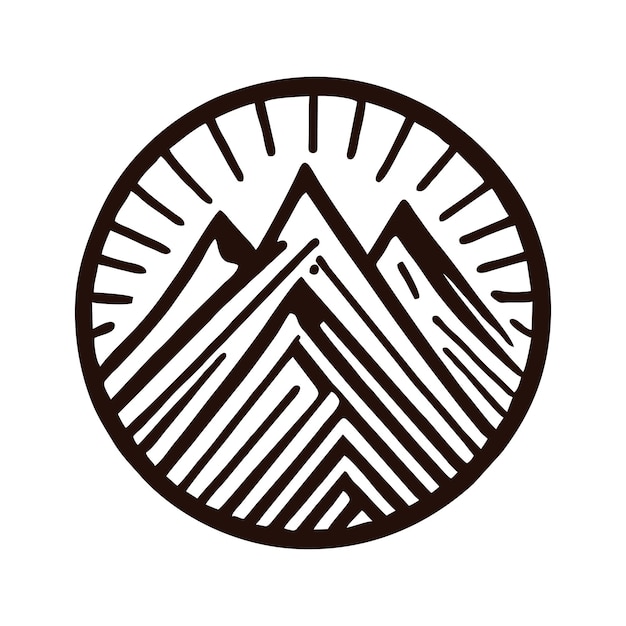 Mountain monogram logo 3