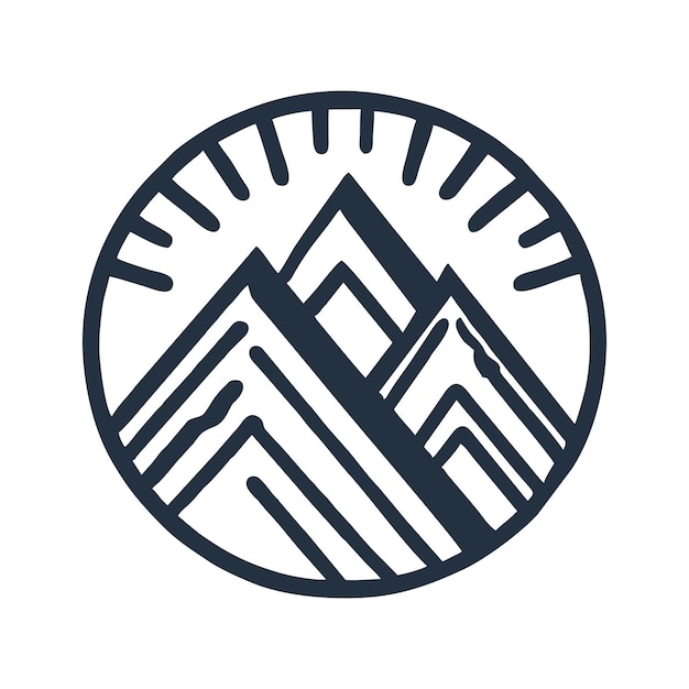 Mountain monogram logo 4