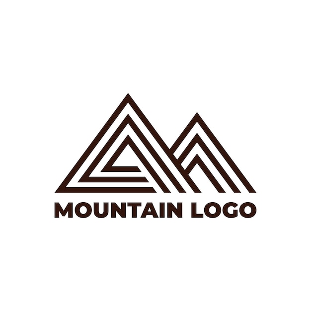 Mountain monogram symbol logo triangle