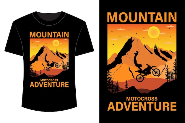 Mountain motocross adventure t shirt design