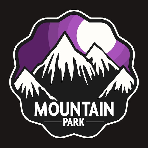 Mountain Outdoor Adventure Label Vector Illustration Retro Vintage Badge Sticker And T-shirt De