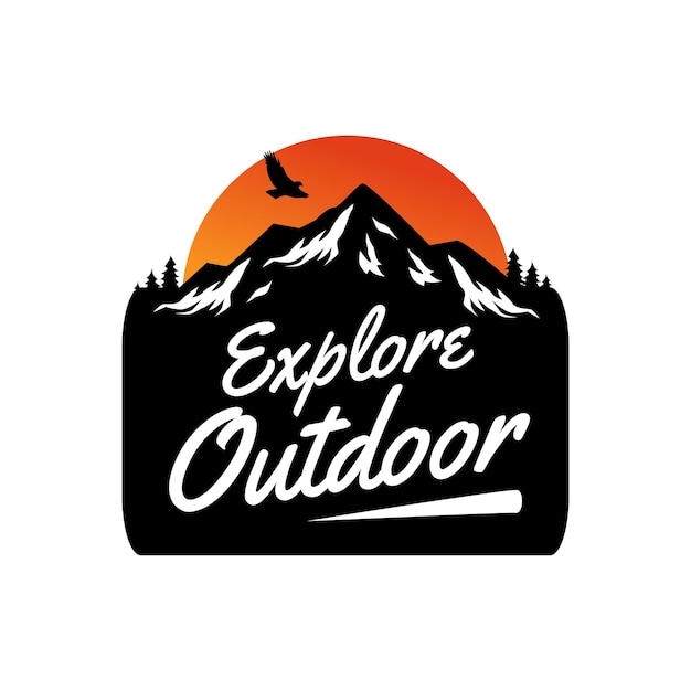 Mountain outdoor adventures logo