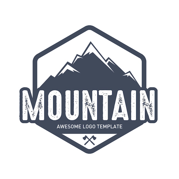 Mountain and outdoor logo template