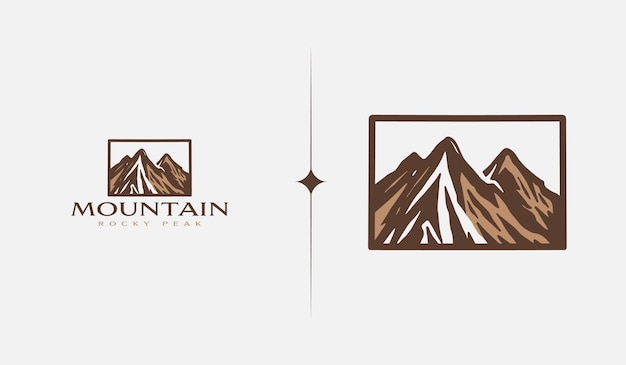 Mountain Peak Hill Top Universal creative premium symbol Vector sign icon logo template Vector illustration