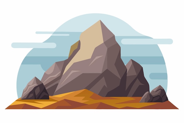 Mountain Range with Desert and Sky Background