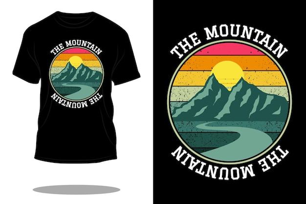 The mountain retro t shirt design