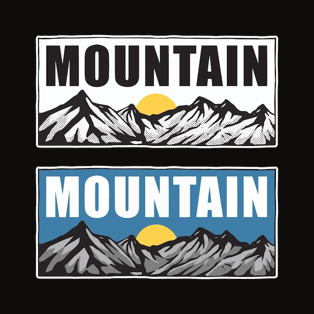 mountain set illustration