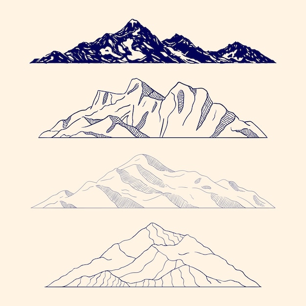 Mountain shapes for logo vector