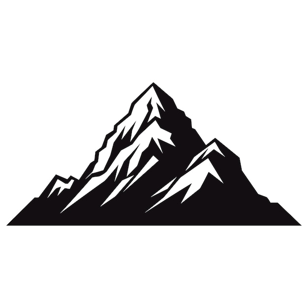 mountain silhouette icon vector