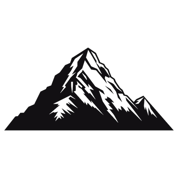 mountain silhouette icon vector