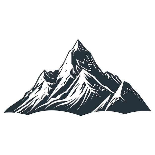 mountain silhouette icon vector