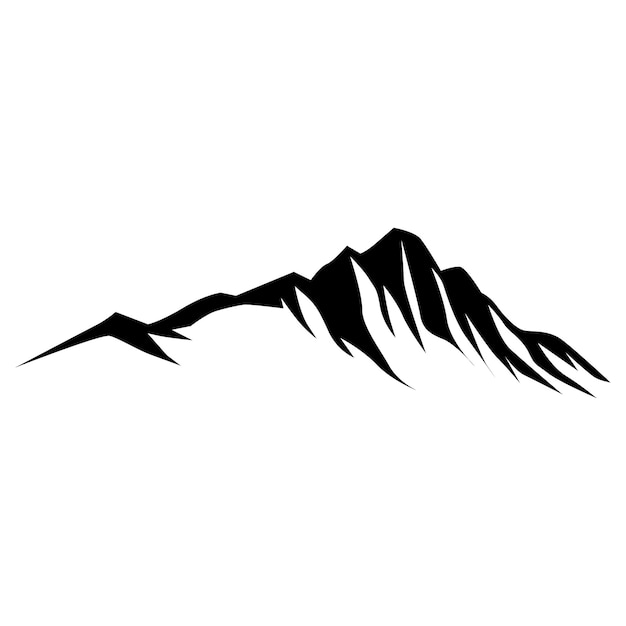 mountain silhouette transparent background vector illustration