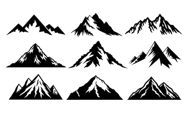 Mountain Silhouette Vector Collection