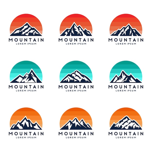 Mountain & Sky Logo Template Set