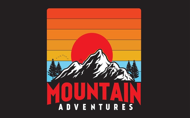 Mountain T shirt Design Out Door t shirt vintage t shirt