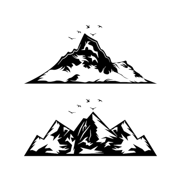 Mountain Vector Illustration Minimal Custom Mountain