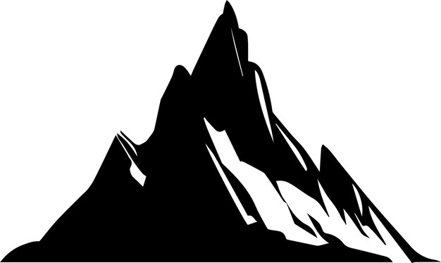 mountain vector silhouette illustration black color