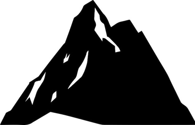 Mountain vector silhouette illustration black color