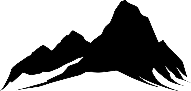 Mountain vector silhouette illustration black color