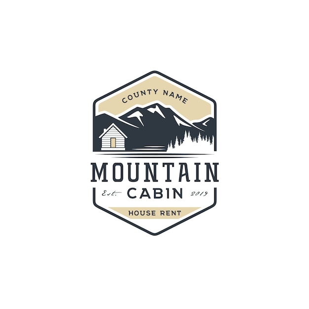 Mountain view with cabin for village house rent logo