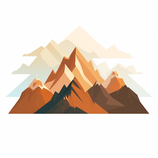 Vector a mountain with a picture of mountains and the word  mountain  on it