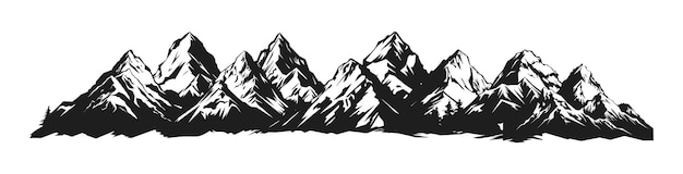 Mountain with pine trees and landscape black on white background Vector illustration mountain with pine trees on white background Mountain verctor illustration