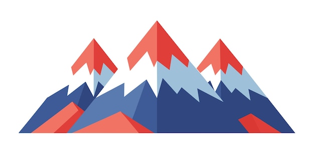 Mountains 2D Vector Illustration