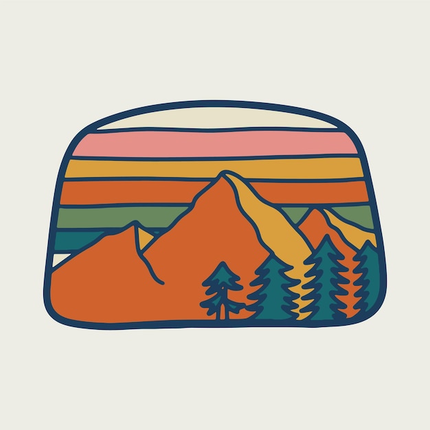 Mountains graphic illustration vector art tshirt design