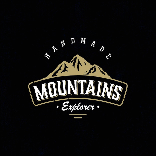 mountains logo badge vintage style