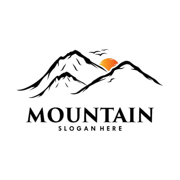 Mountains logo design vector template