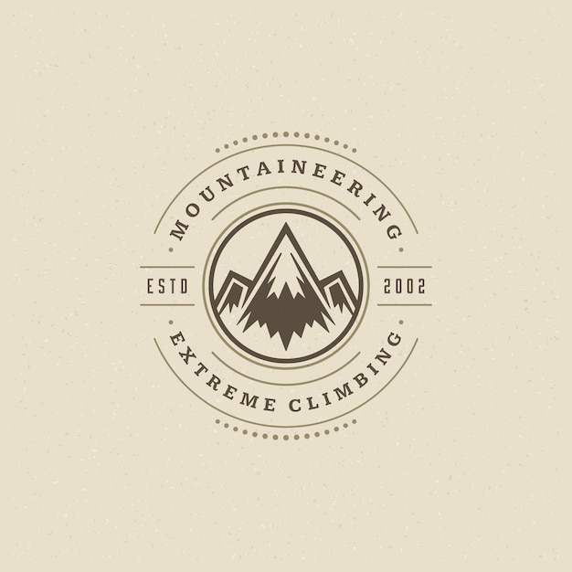 Mountains logo emblem vector illustration