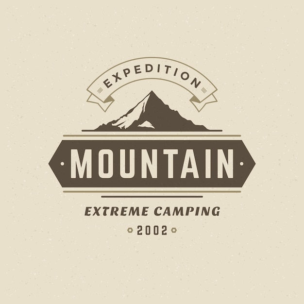 Mountains logo emblem vector illustration