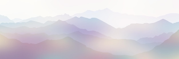 Mountains in the morning haze abstract illustration with multicolor gradientx9